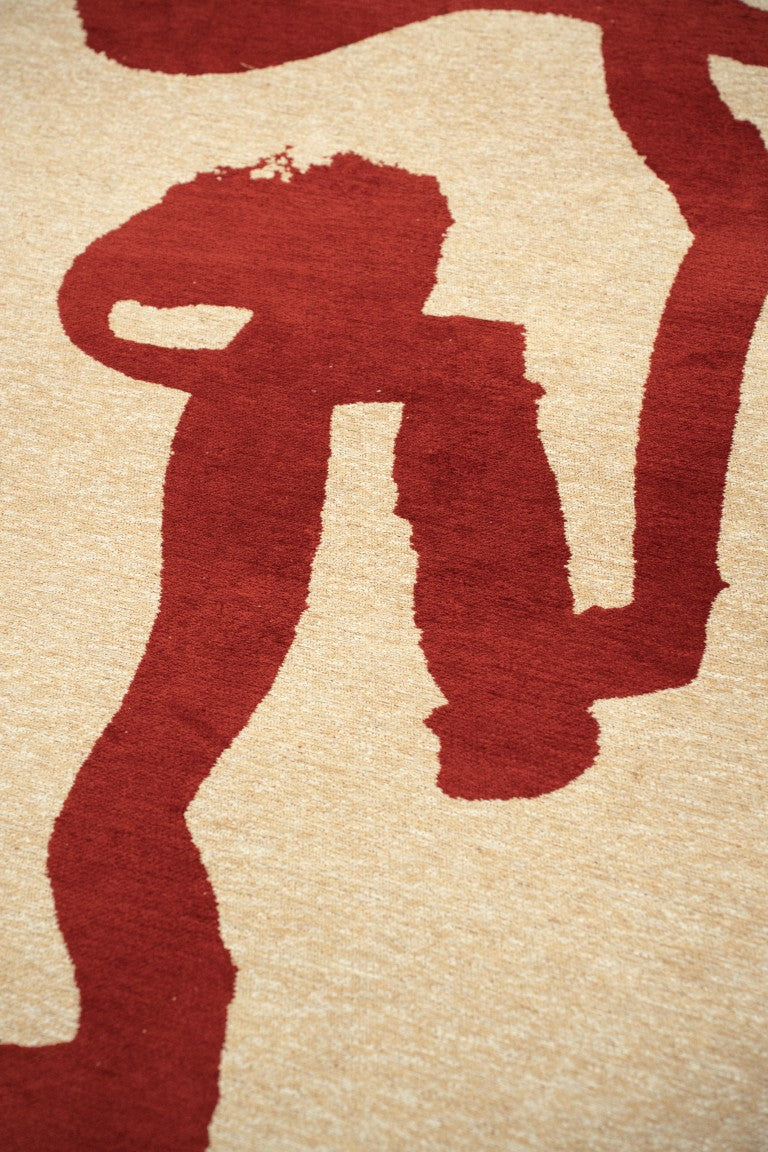 Close-up of the Ribbon Design Rug From Louis De Poortere showcasing its elegant pattern and soft texture