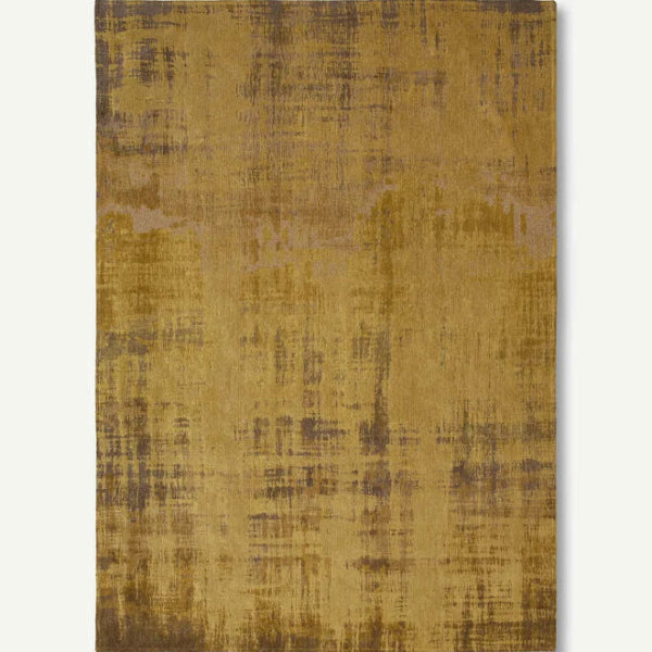 Louis De Poortere Venetian Dust rug in warm golden brown tones with distressed vintage texture