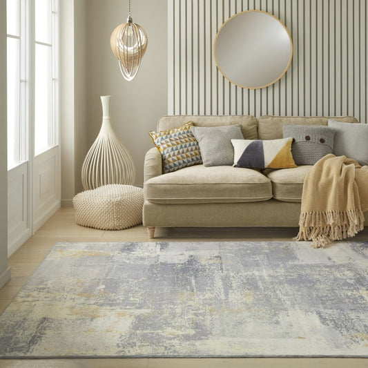 Lux Abstract Washable Rug Range displayed in a stylish living room with modern decor