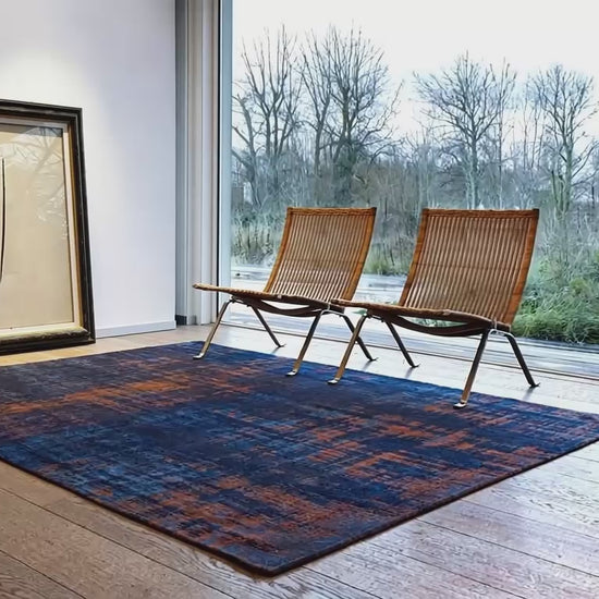 Louis De Poorterre Venetian Dust - Sunset Blue - London Luxury Rugs