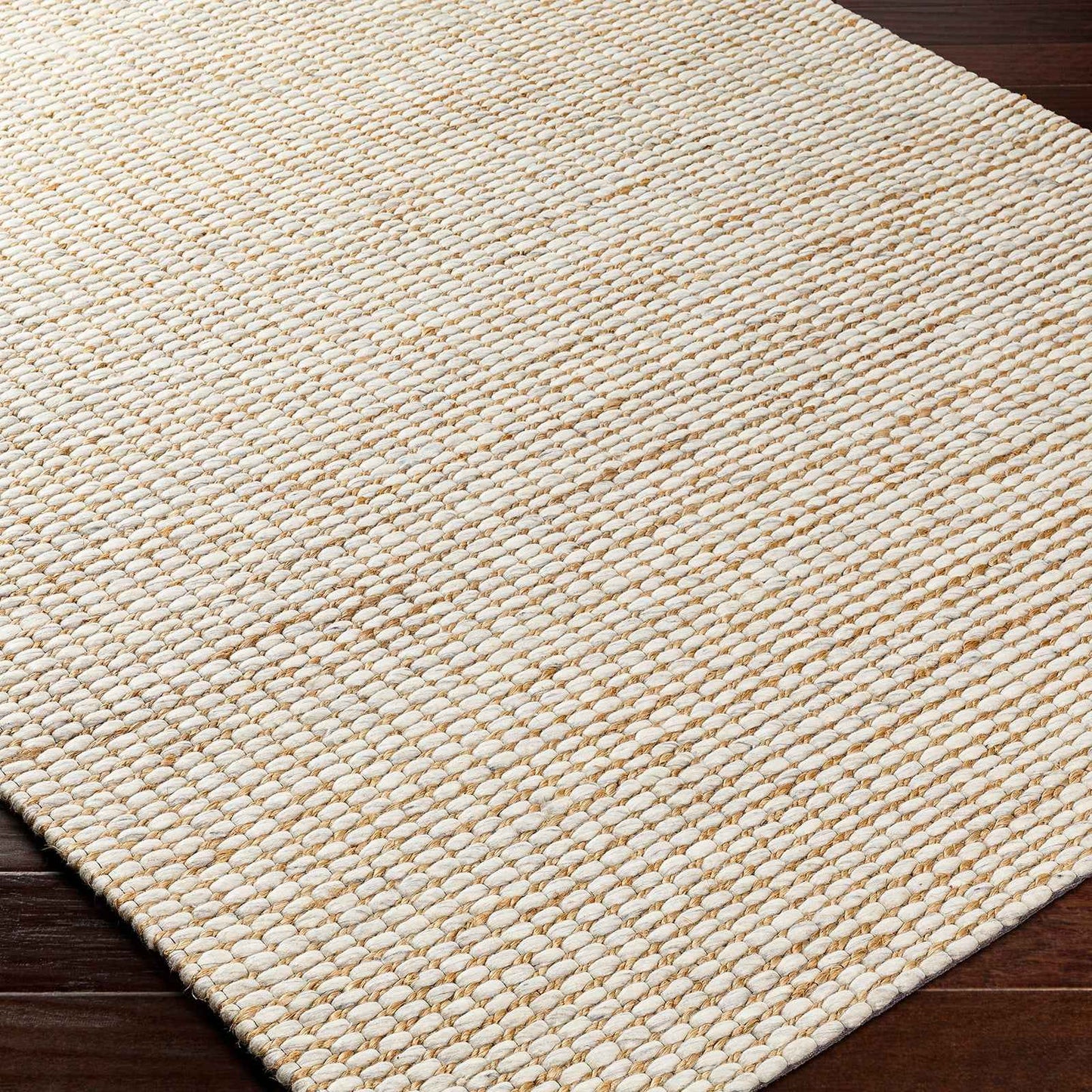 Priya Hand Woven Jute Wool Rug