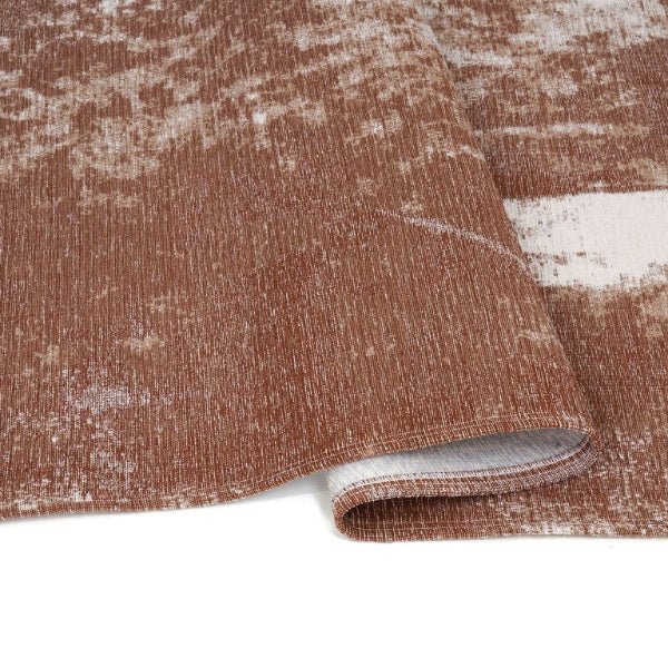 Rust Copper Easy Clean Rug with a textured surface, ideal for quick and easy maintenance in any room