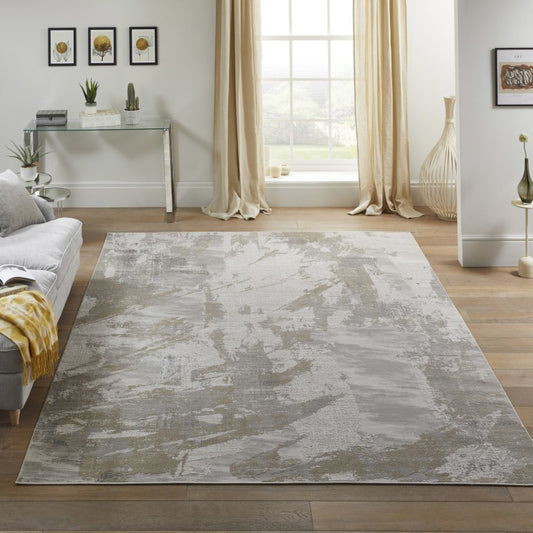 Stylish Skyline Luxury Rug Collection, featuring a modern abstract design in neutral tones for elegant interiors