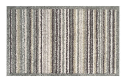 Turtle Mat Striped Floor Mat in Neutral Colours for Enhanced Home Floor Protection