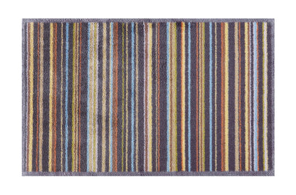 Turtle Mat Multi-Coloured Striped Floor Mat for Entrance Areas with Durable Fabric
