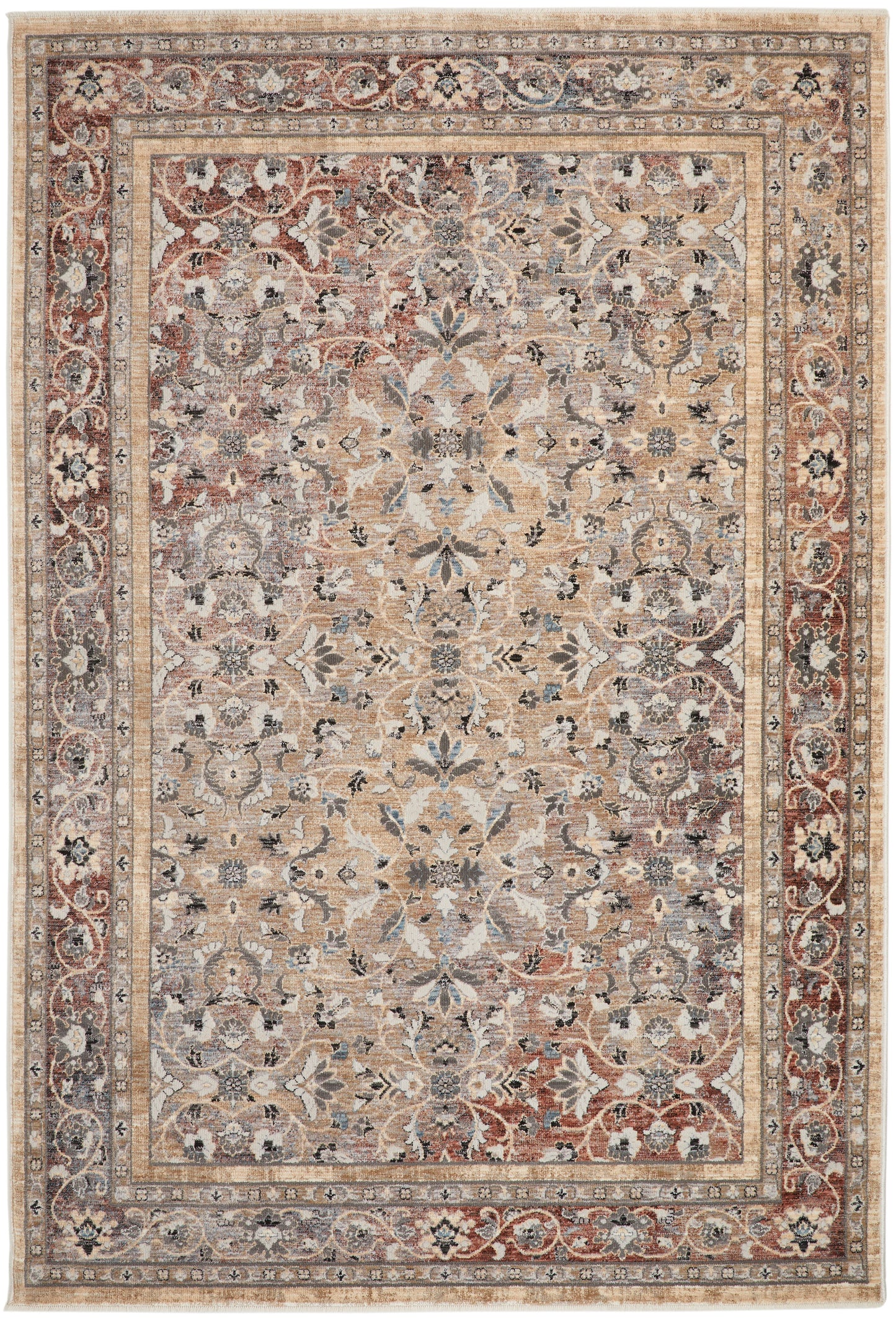 Luxurious vintage-style rug from The Legacy Rug Collection with intricate floral patterns