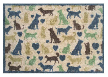 Cats And Dogs Design Indoor Mat - London Luxury Rugs Online