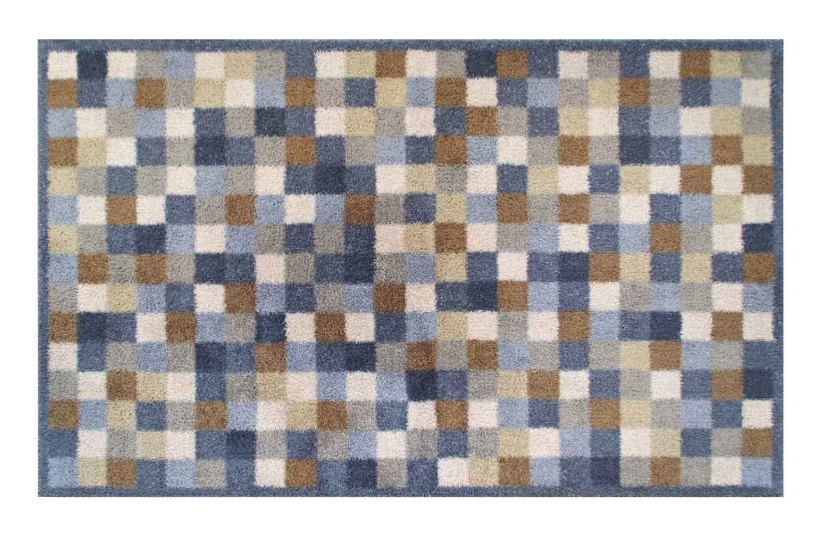 Neutral Squares Indoor Floor Mat - London Luxury Rugs Online