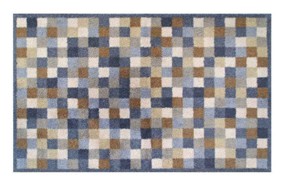 Neutral Squares Indoor Floor Mat - London Luxury Rugs Online