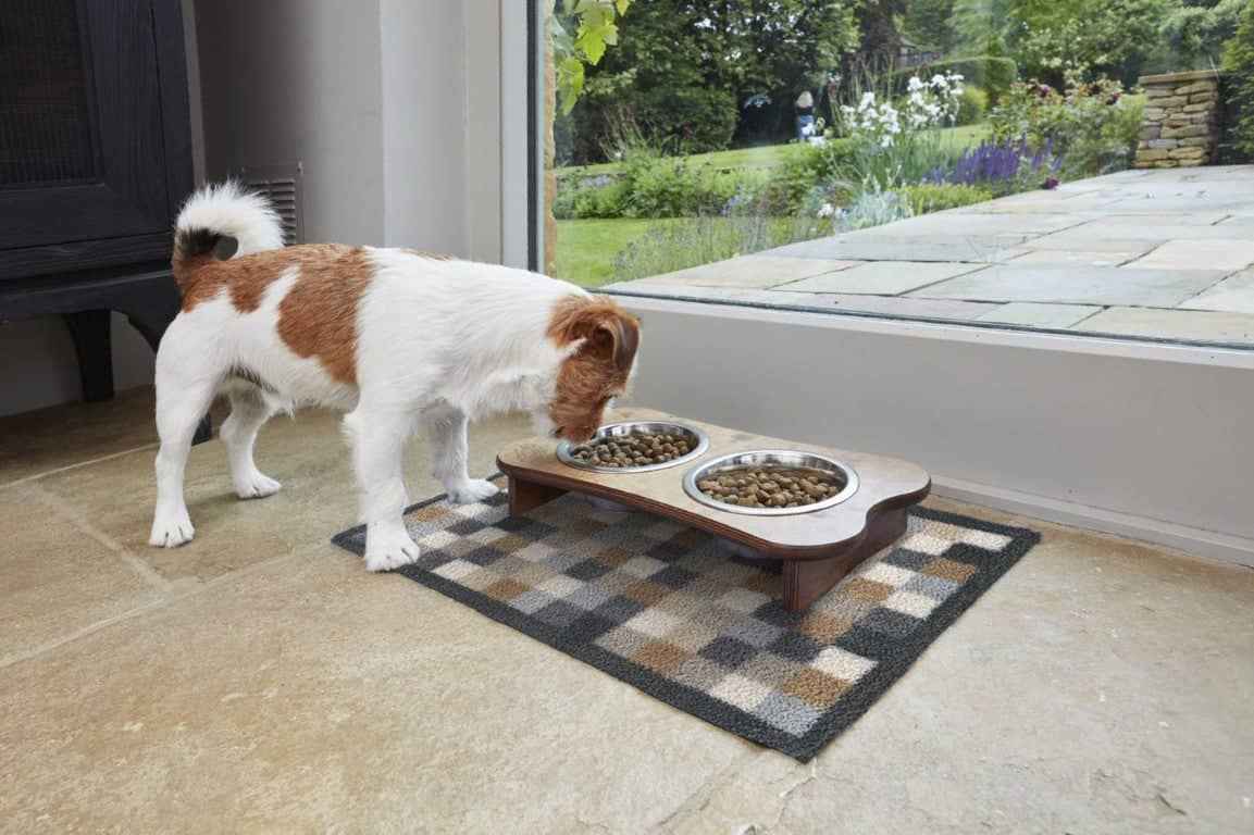 Neutral Squares Indoor Floor Mat - London Luxury Rugs Online