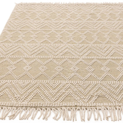 Luxury Boho Collection Asra Rug by Asiatic with intricate geometric patterns and fringed edges