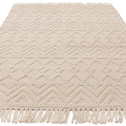 Asiatic luxury rug from Boho Collection Asra Rug featuring textured geometric patterns and fringed edges