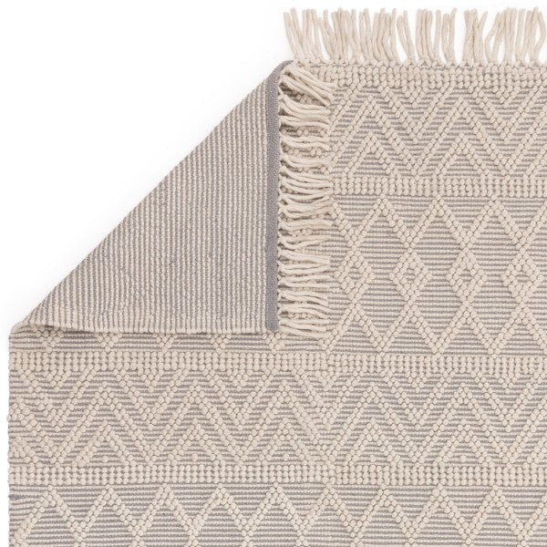 Luxury Boho Collection Asra Rug by Asiatic featuring textured geometric patterns with fringed edges