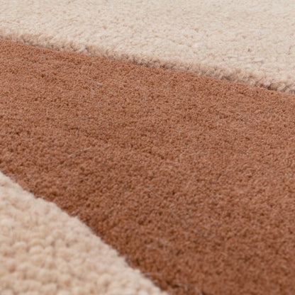 Asiatic luxury Contemporary Design Canvas Rug with soft textured pattern in beige and brown tones