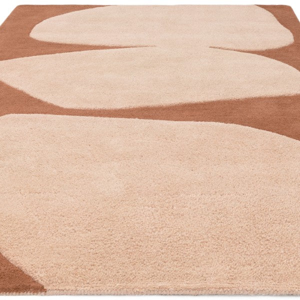Asiatic luxury rug with contemporary design canvas rug pattern in beige and brown tones