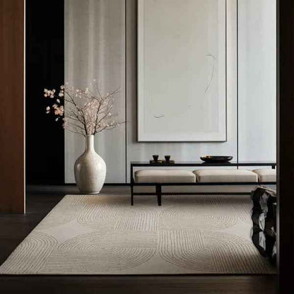 Pure Wool Beige Handmade Luxury Rug - London Luxury Rugs Online